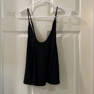 Cropped Black Tank